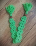 Zakładka do książki handmade - jasna żywa zieleń