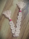 Zakładka do książki handmade - morela i róż