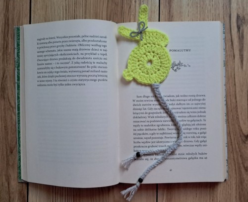 Zakładka do książki zajączek handmade