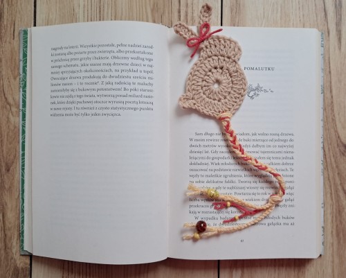 Zakładka do książki zajączek handmade